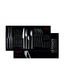 Steel cutlery, Duetto, 24 pc set Gallery box, Casa Bugatti