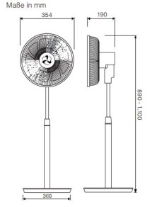 AIROS ECO SV 35, Ventilatore da Terra, Casafan