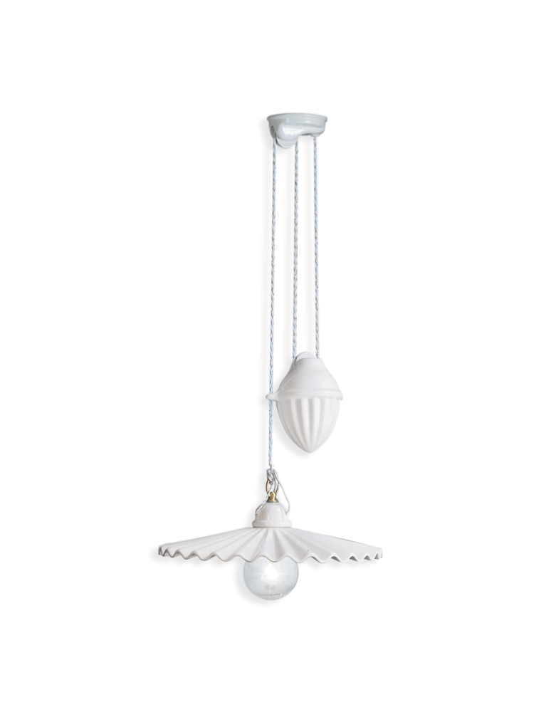 CLASSIC AQUILA C008-02, Lampe de plafond avec Sauces de suspension en céramique, Ferroluce