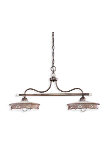 ALESSANDRIA CLASSIQUE C543, Lampe de plafond suspension avec Bilance en céramique, Ferroluce