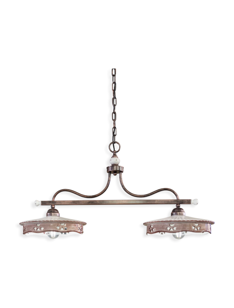 CLASSIC ALESSANDRIA C543, Suspension ceiling lamp with Ceramic Bilancere, Ferroluce