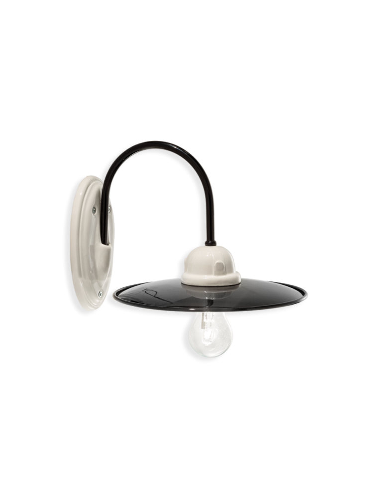 RETRO' B&W C001, Applique in Ceramica, Ferroluce