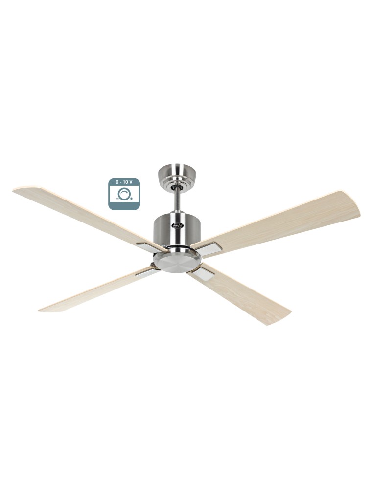 ECO NEO III 132, Ventilatore senza Luce Corpo Acciaio Spazzolato, CasaFan