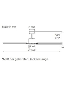 ECO NEO III 152, Ventilatore senza Luce Corpo Marrone, CasaFan