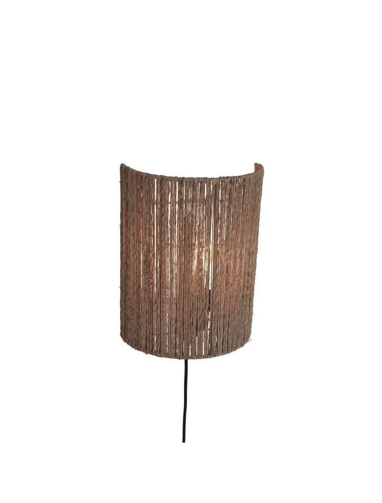 IGUAZU, jute wandlamp voor interieur met stopcontact, Good&Mojo