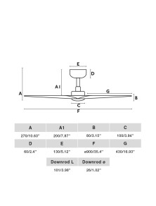 HEY S LED, Ventilatore con Luce, Faro Barcelona