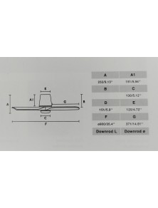 HEY TUB S LED, ventilator met licht, Faro Barcelona