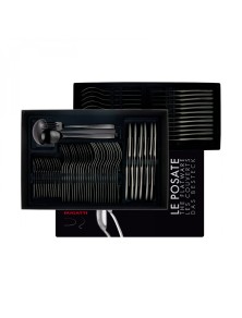 RIVIERA BLACK DIAMOND, Posate Set 75 Pz, Scatola Gallery, Casa Bugatti
