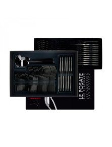RIVIERA BLACK DIAMOND, Posate Set 75 Pz, Scatola Gallery, Casa Bugatti