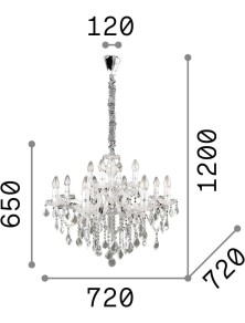 FLORIAN SP12, Sospensione, Ideal Lux