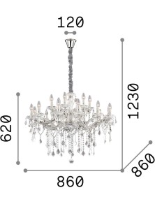 FLORIAN SP18, Suspensão, Ideal Lux