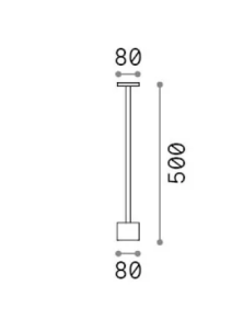 TOFFEE PT D80 H050, Lampadaire Rechargeable, Ideal Lux