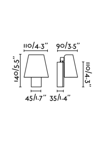 LE PETIT, Metalen Binnenwandlamp, Faro Barcelona