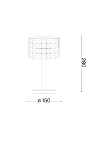 ROMA TL1, Lampada da Tavolo, Ideal Lux