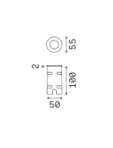 ROCKET MINI PT 15°, Recessed Walk-Over Light, Ideal Lux