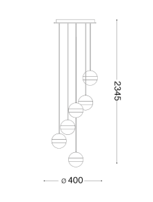 GALAXY sp6, Sospensione Multipla, Ideal Lux