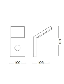 STYLE AP SENSOR 4000K, Lampada a Muro, Ideal Lux