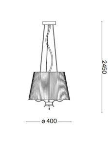 PEGASO SP3, Pendelleuchte, Ideal Lux