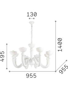 BON BON SP8, Sospensione, Ideal Lux