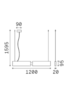 LINUS SP 3000K, Candeeiro suspenso, Ideal Lux