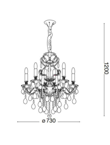 GIOCONDA SP8, Hanglamp, Ideal Lux