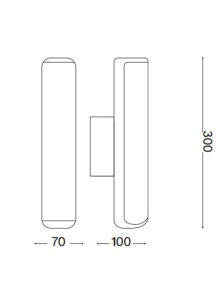 ETERE AP1 4000K, Lampada a Muro, Ideal Lux