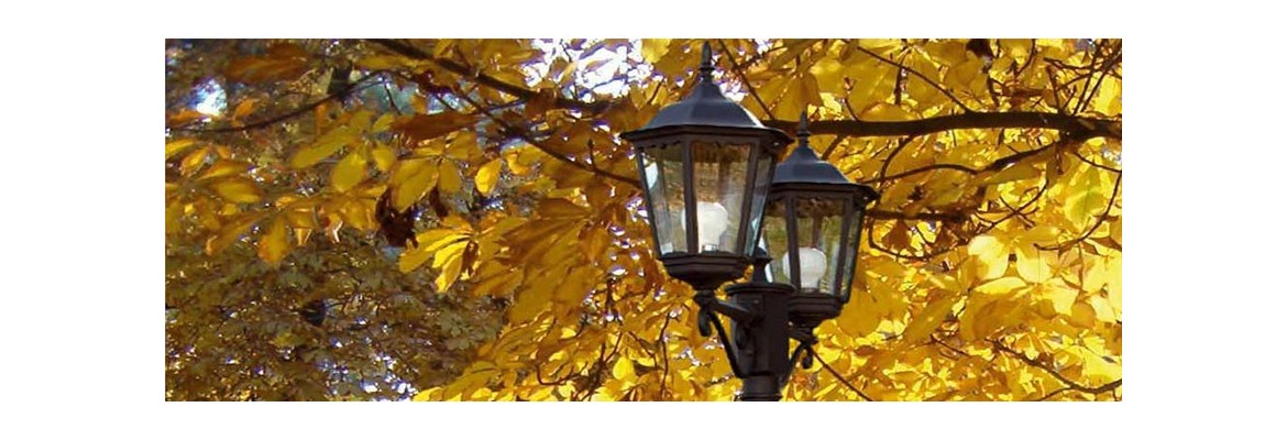 Lampposts for lighting gardens and outdoor spaces
